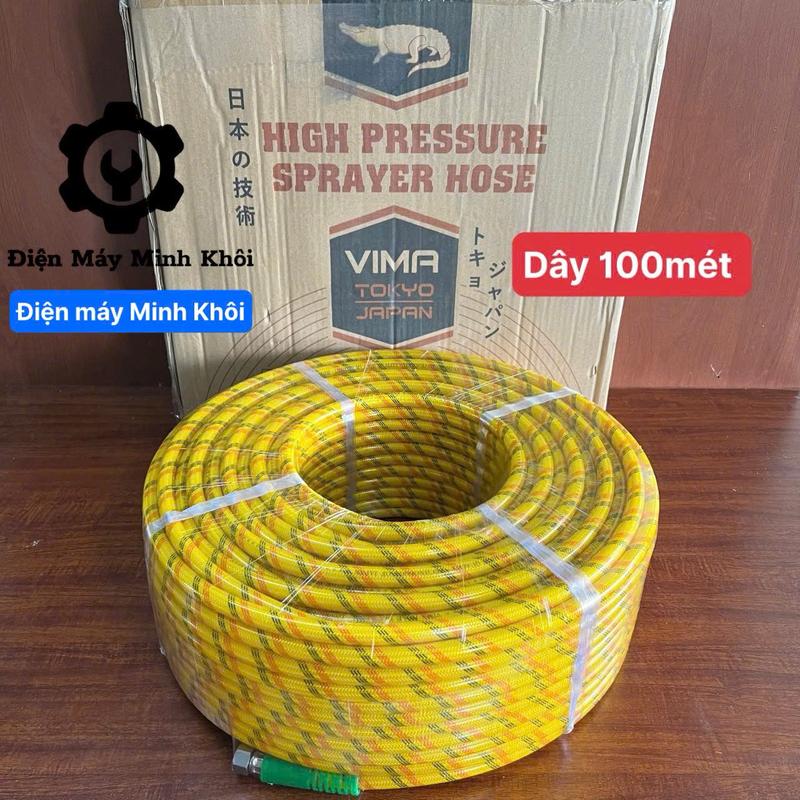 8.5mm Dây rửa xe 100 mét sịt thuốc sâu áp lực cao 50m | Dây sịt cao áp cho máy rửa xe dây curoa