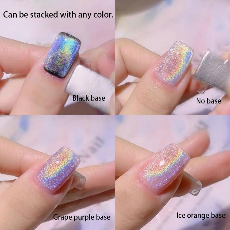 gel sơn móng tay Gel Mắt Mèo Laser Cầu Vồng Hiệu Ứng Ánh Sáng Đa Chiều móng nghệ thuật UV Manicure [SK16] 7