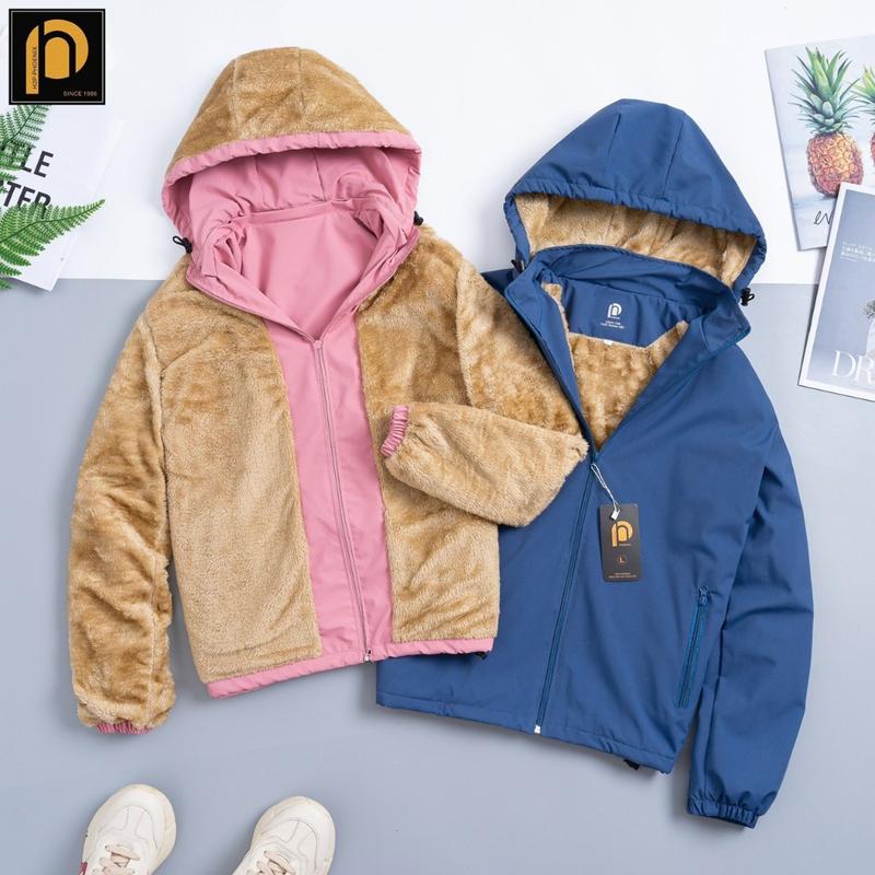  Áo khoác gió lót lông Nữ dày dặn Jacket  40-62kg  