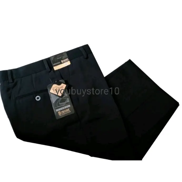 Celana Bahan Dasar Cardinal Premium Original Standar Reguler Pria Kerja Kantor Formal  Panjang Hitam Tebal 1