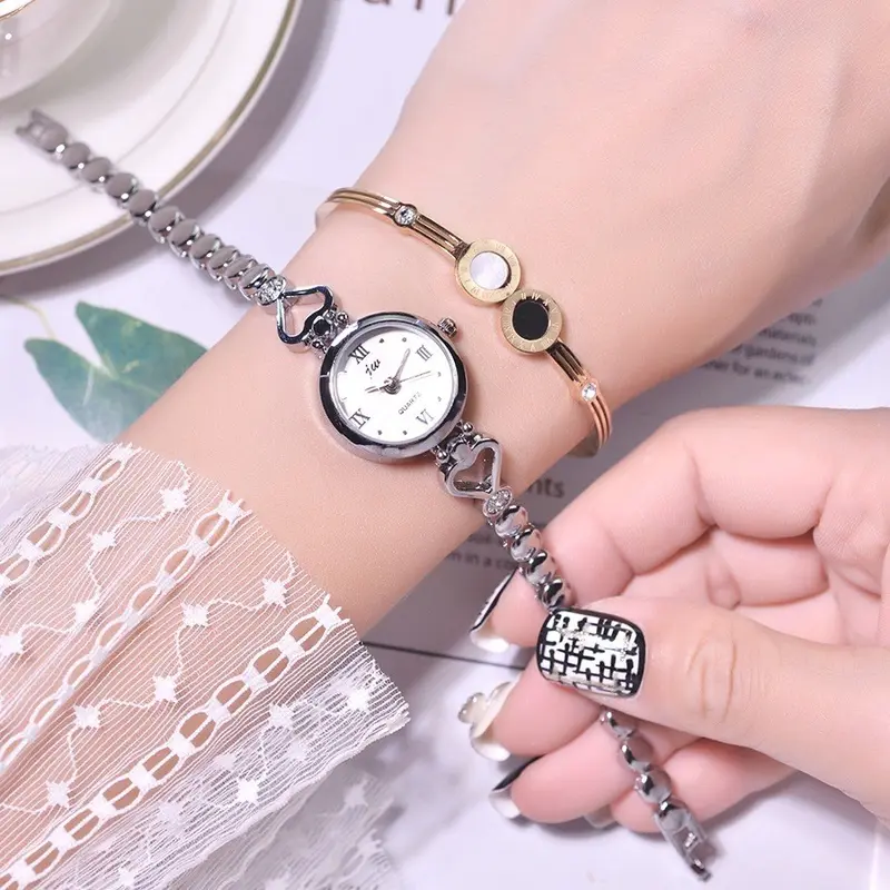 Collia Jam Tangan Wanita Analog Jw Bulat Love Berlian Fashion Korea Square 5