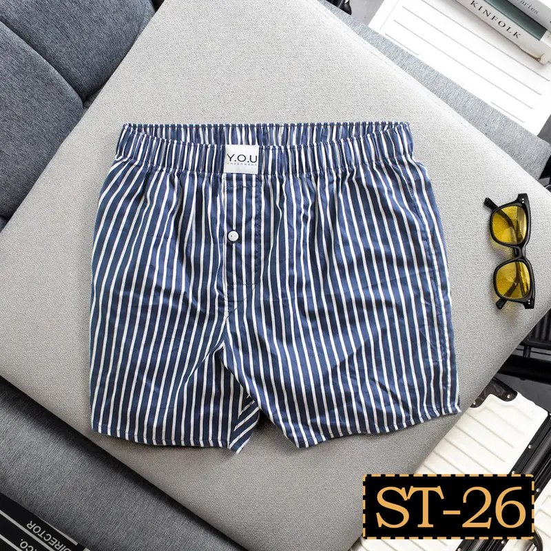 Quần Đùi YOU Kate Cotton Mềm Mịn Thoáng Mát Mặc Ở Nhà, Đi Ngủ Thoải Mãi Họa tiết Sọc Tăm Size 40-90kg 3