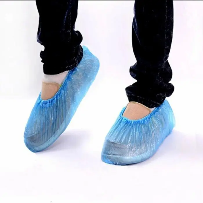 ISI 100 PCS SARUNG SEPATU PLASTIK / JAS HUJAN SEPATU / SHOE COVER 50P 1