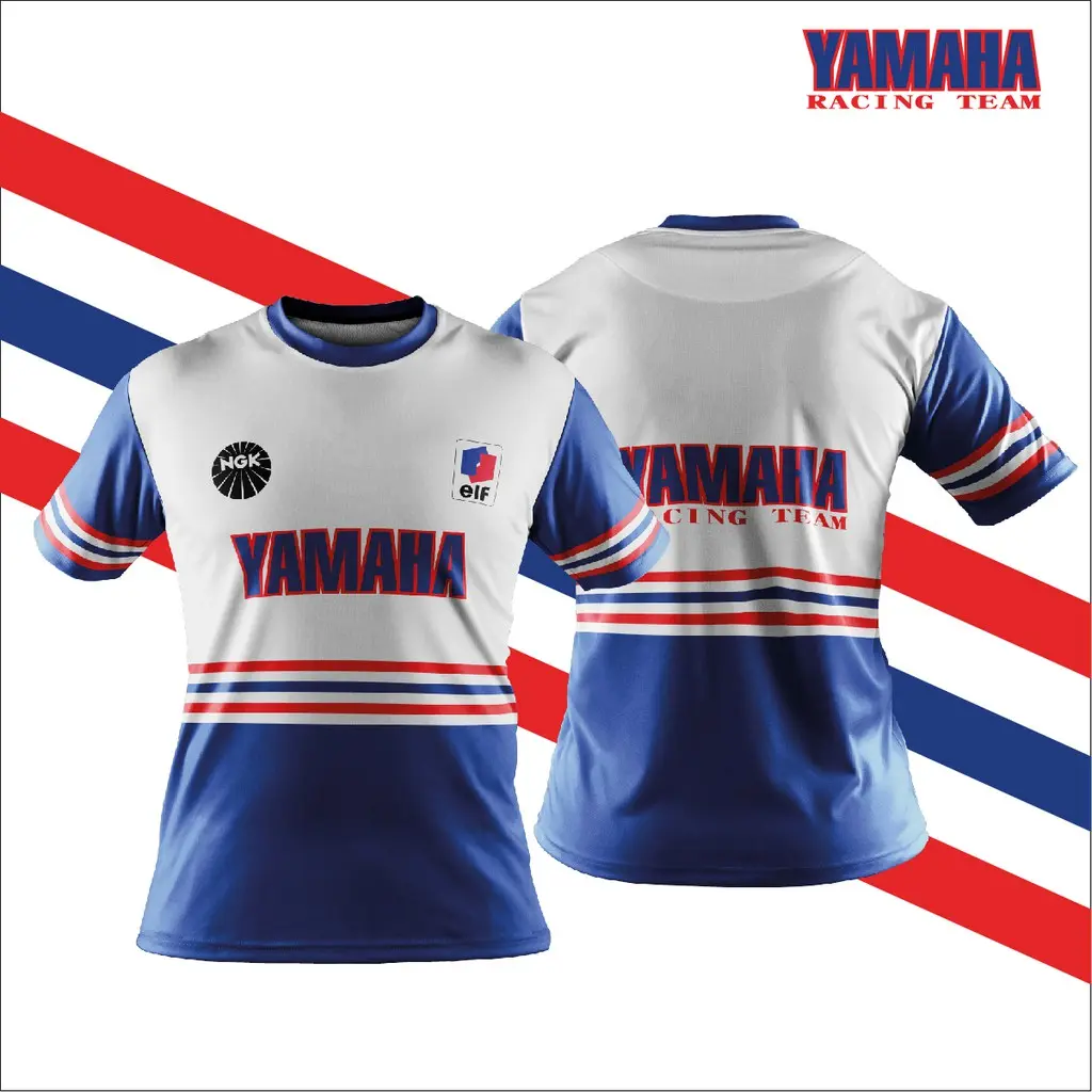 FAZZ MS03 - YAMAHA RETRO VINTAGE ELF BLUE CONVOY JACKET - Cool Clothing