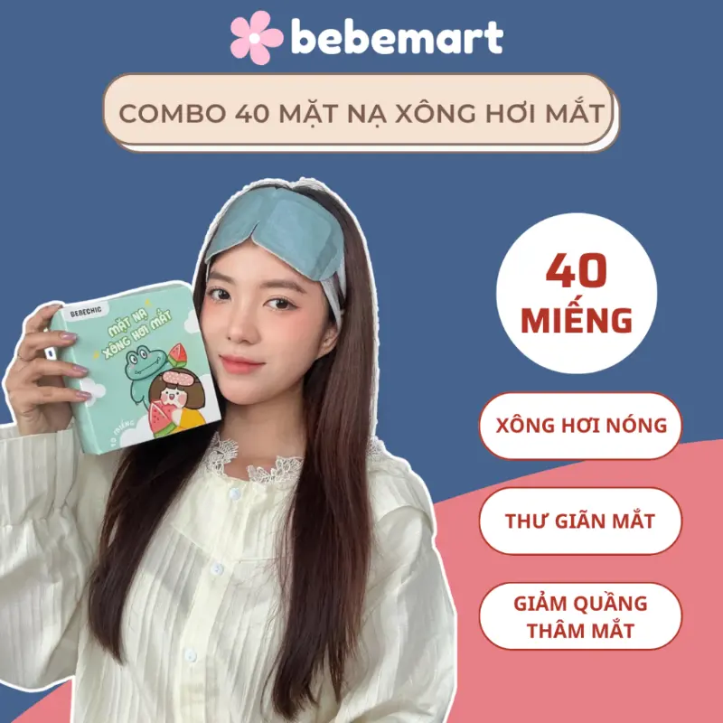 [40 Mask] Mặt Nạ Mắt Xông Hơi Mắt Chườm Mắt Nóng BEBECHIC Giúp Thư Giãn Mắt
