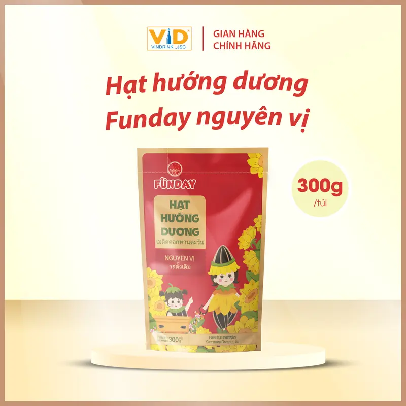 Combo 10 gói Hướng Dương Funday Nguyên Vị/Caramen Loại 40g, 100g, 300g 3