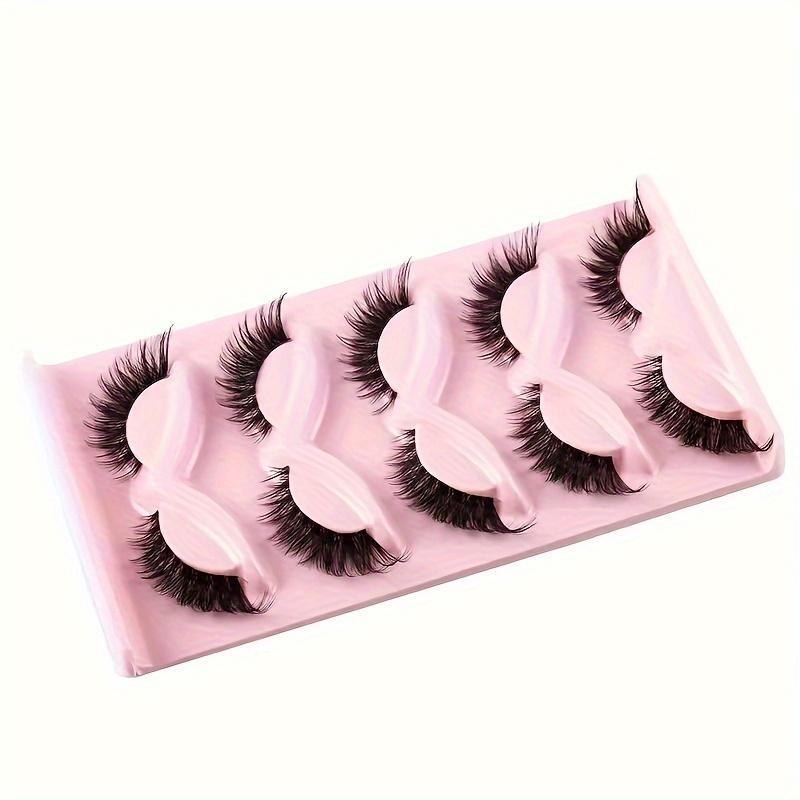 5-Pair Set of Voluminous Slanted New Style False Eyelashes, Multi-Layer ...