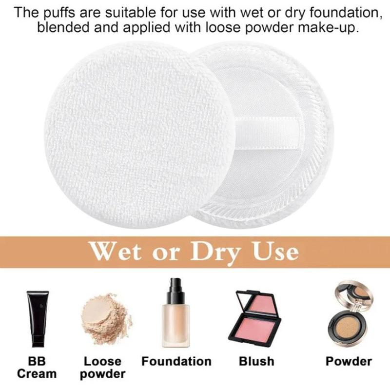 Mút Đánh Phấn Tròn, Dễ Thương, Làm Bằng Cotton Nguyên Chất, Mềm Mại Và Thân Thiện Với Làn Da, Thích Hợp Cho Bé Gái, Dùng Để Trang Điểm Và Thiết Lập, M4Q3 4