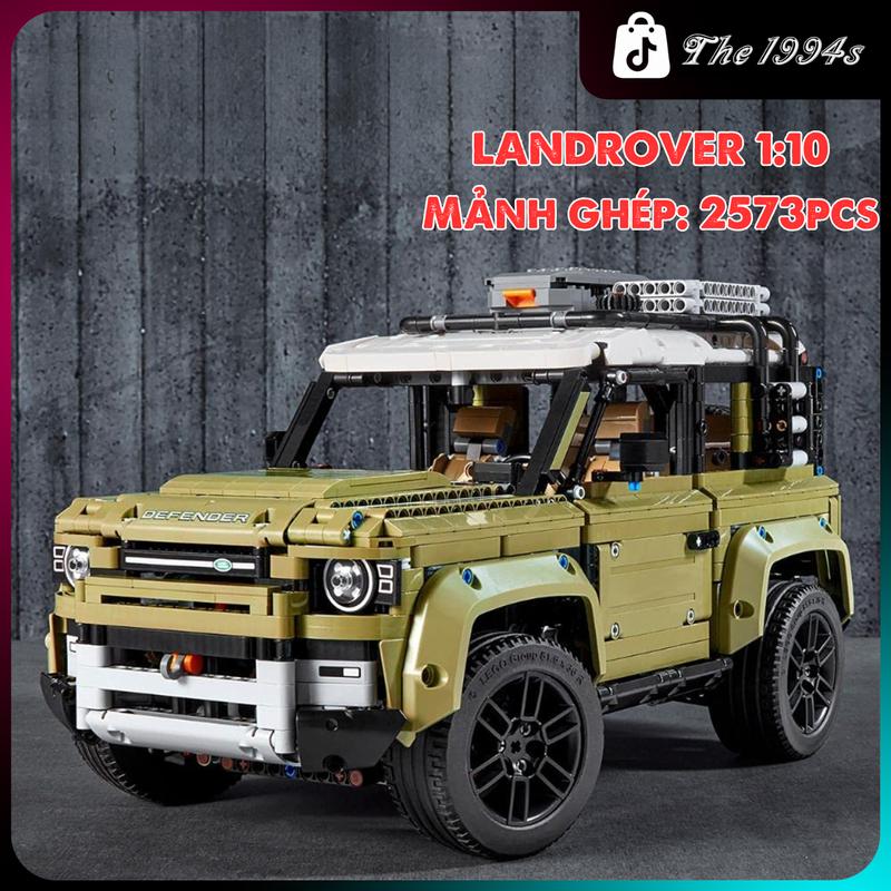 [T023] Mô hình lắp ghép xe Địa hình Landrodver Dèfender Offroad tỷ lệ 1:10 màu xanh quân đội tỷ lệ 1:10 Bộ Lắp Ráp Tháo Lắp Đồ Chơi Toy Xếp Hình