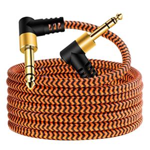 6.35mm Amp Guitar Cable for Studio Monitor Electric Guitar, Keyboards, Mixers