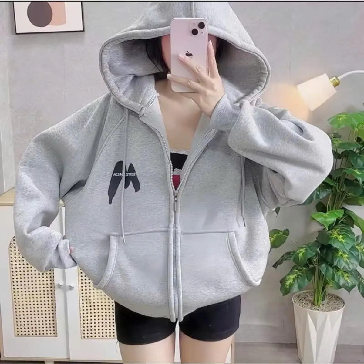 Áo Khoác Hoodie W Nỉ Bông Siêu xᶖnh, Áo Khoác Nhẹ Nữ Chống Nắng Giữ Ấm Khi Gió Lạnh Về - Top - Jacket Women