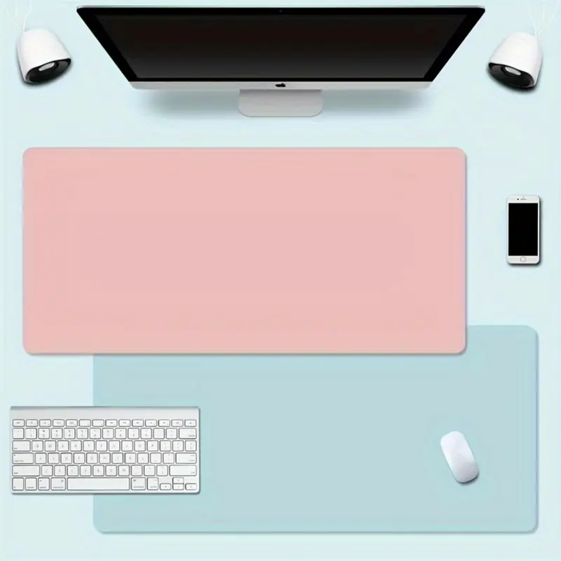Product Introduction of Double-sided PVC Leather Desk Mat, 1 Count Waterproof & Non-slip Mouse Pad, Easy To Clean Desk Mat for Office, Study Room, Dining Room 0