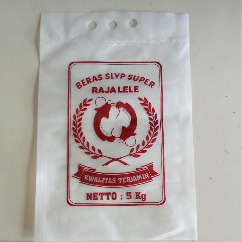 50 pcs plastik beras 5kg  dgn tentengan gambar melon dan rajalele (isi 50pcs) 3