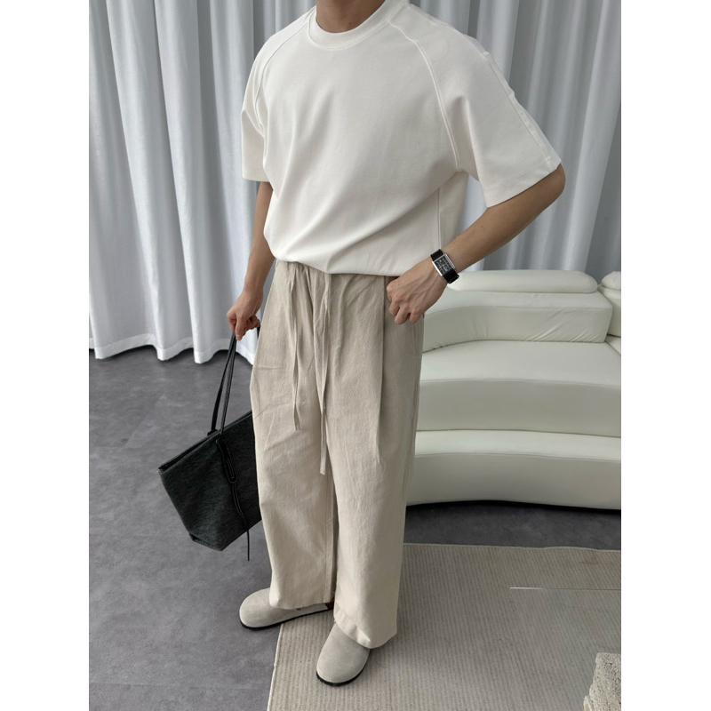 Quần suông ống rộng nam nữ chất liệu linen PREMIUM đũi thời trang cao cấp thoáng mát đi biển du lịch kiểu dáng hàn quốc mùa hè [Q01] Pants Menswear quana  unam Ong Quần Âu