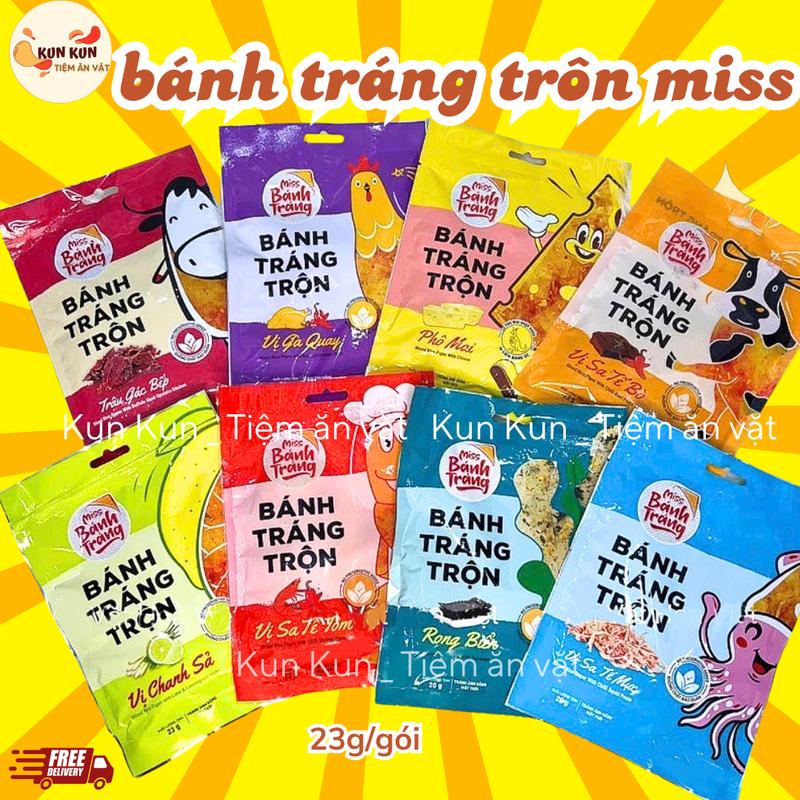  Combo 10 20 30 gói Bánh Tráng Trộn Miss đủ vị   Hàng Loại 1  - 23g gói - Hàng Công Ty Vinasnack - Kun Kun _ Tiệm Ăn Vặt 