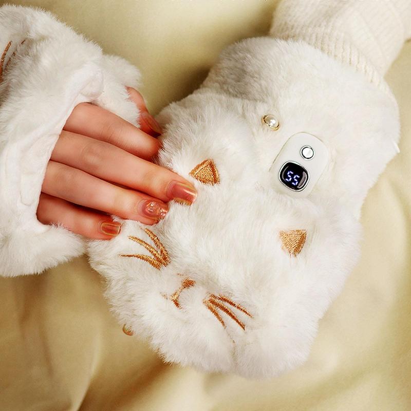 Product Introduction of Portable Heating Gloves with Digital Display, Rechargeable Hand Warmer, Heated Gloves with 5 Temperature Modes for Home Use, Fall Gift, Winter Gift 4