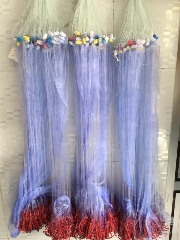 [ LƯỚI 3 MÀN DÂY ĐỎ 1M6] Lưới chìm chân đỏ cước 0.12 dài 80m cao 1m6 Bắt Cá Fishing Đi Câu Câu Cá