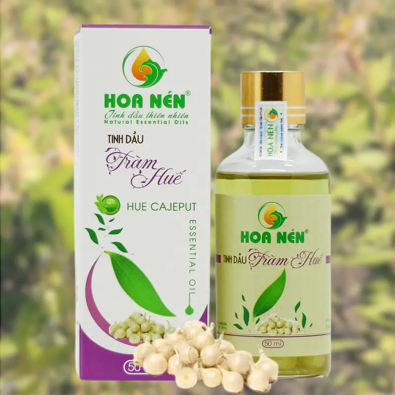 CHÍNH HÃNG - Tinh dầu Tràm Huế nguyên chất có ngâm củ nén 100ml - Hoa Nén - Vegan - Chăm sóc mẹ và bé Cho Bé Cho mẹ 6
