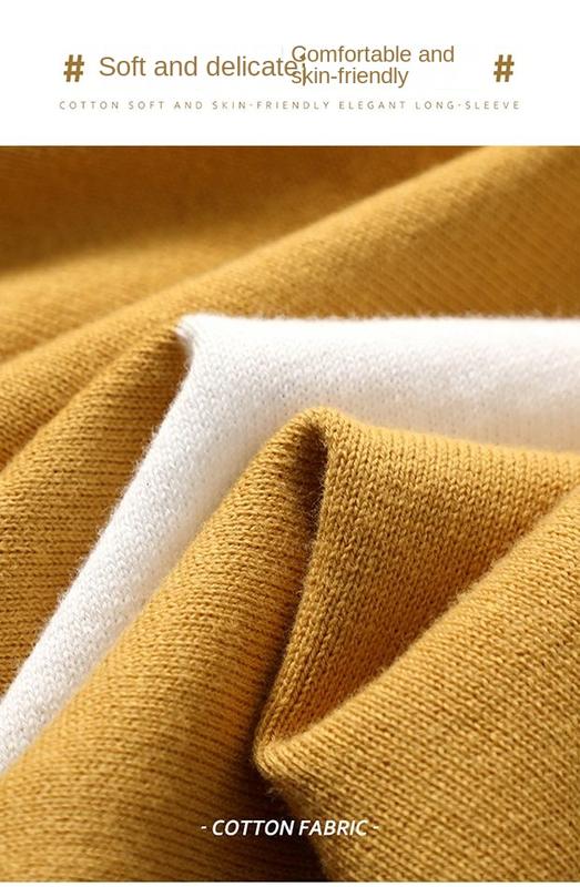 Product Introduction of Autumn new women's cotton sweater loose slim fit round neck multicolor sweater Western style inner wear bottoming shirt fashion tops 12