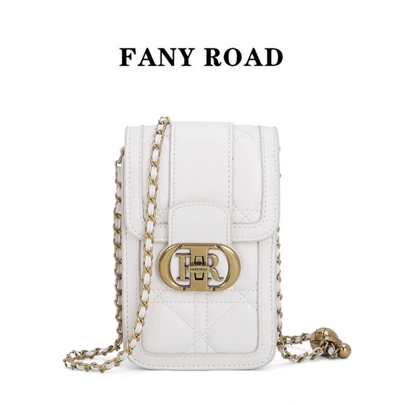 Full Box FANY ROAD MB X5573 - Túi Xách Nữ FANY ROAD Mini Đựng Điện Thoại Thời Thượng Trang Nhã. Đeo Vai Đeo Chéo. Dễ Phối Đồ. Màu Trắng Bag