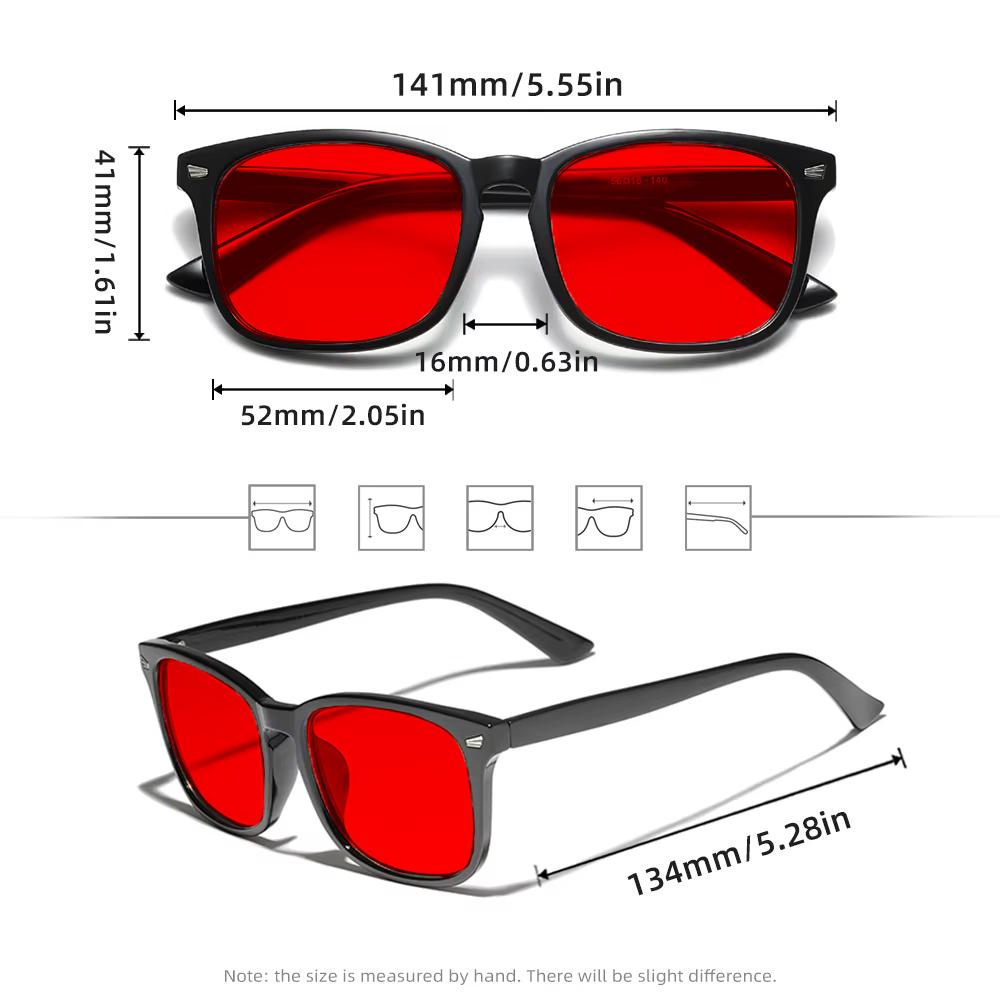 Anti Blue Light Glasses with Red Tinted Lenses Better Sleep Men Women Anti Eye Strain Protection for Computer Screens and Gaming - Image 5