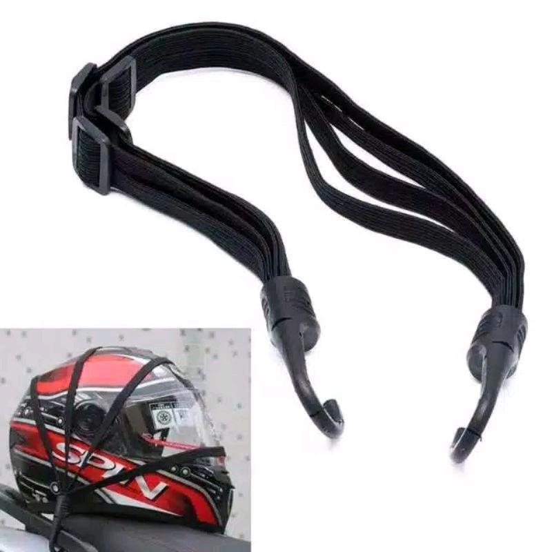 Tali Pengikat Helm Motor 2 Kait Jaring Pengikat Jog Helm 0