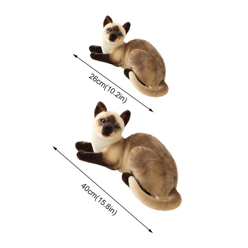 Product Introduction of Simulation Cat Plush Toy Simulation Cat Realistic Short Plush Doll Doll Cat F8F6 27