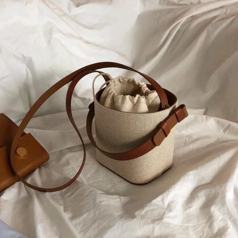 EONJU - SUMMER BUCKET CANVAS TAS SELEMPANG BUCKET CANVAS SERUT BAGIAN DALAM 0