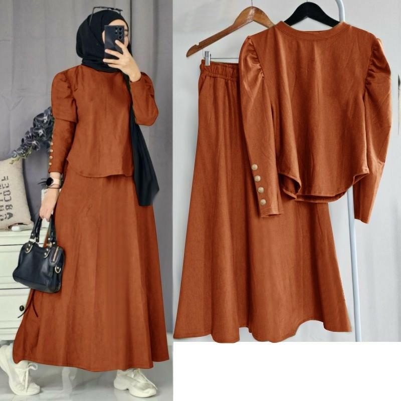 Set Rok Palazo Setelan Wanita Terbaru Set Rok Kekinian Fashion Wanita Trendy Set Pakaian Wanita Cod 3