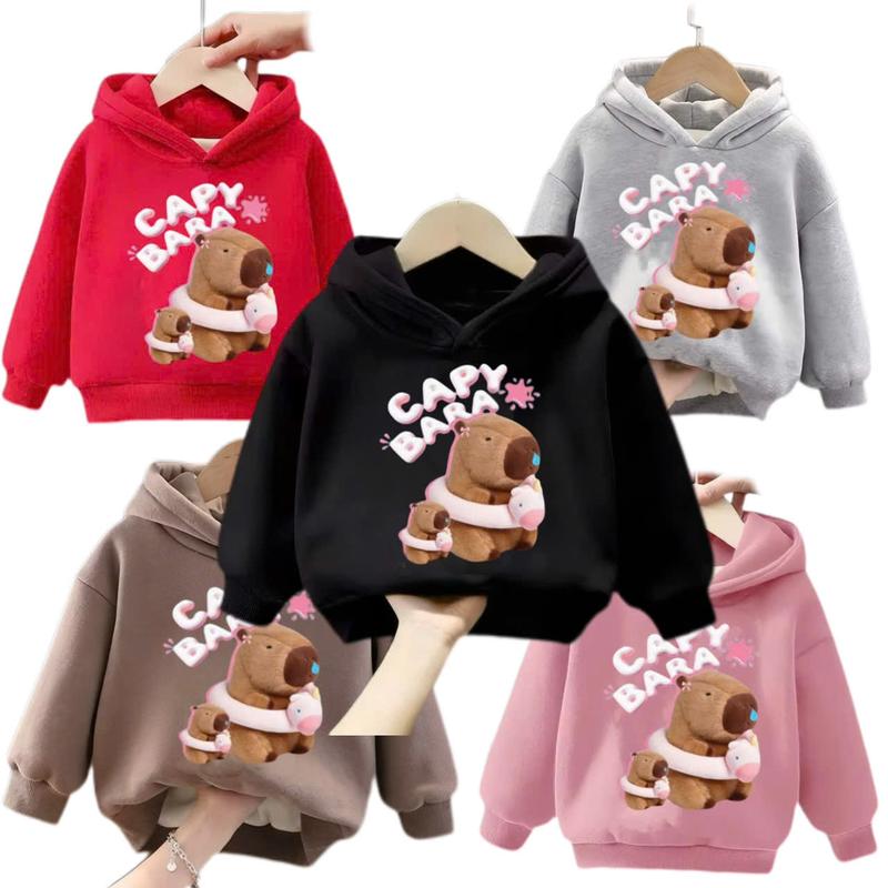 Áo nỉ hoodie dành cho bé gái và bé trai 14-45kg mẫu Capybara. Thiết kế đẹp, mẫu mới.