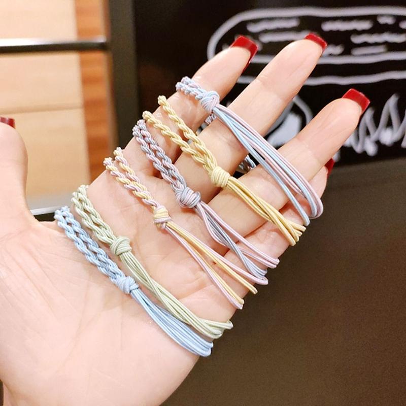 Băng Đô Cài Tóc Dệt Tay Chất Lượng Cao, Có Nơ, Độ Đàn Hồi Cao, Dây Cao Su Co Giãn, Thích Hợp Cho Phụ Nữ 6