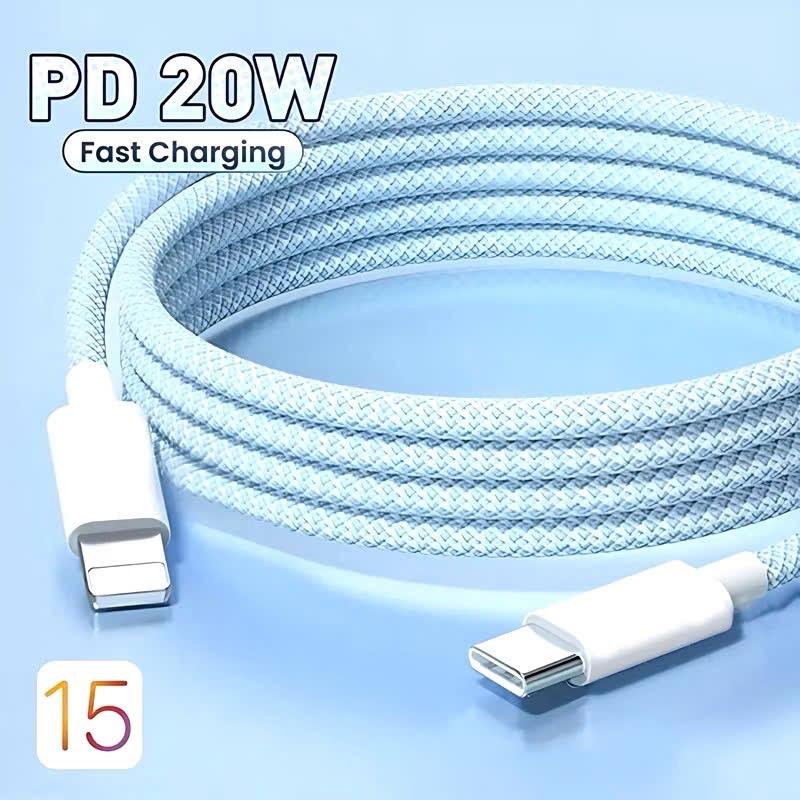 Product Introduction of Cáp Sạc Nhanh 20W Bọc Dù 2 Đầu Type C Cho IPhone 15 và 16 6