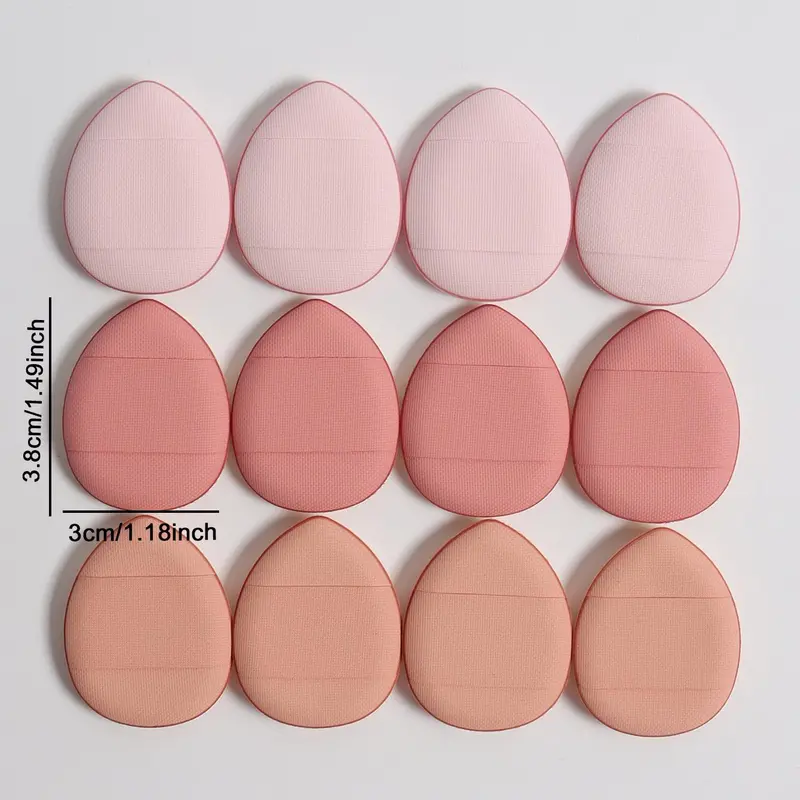 Multi-color Mini Makeup Sponge (12pcs/set), Soft Makeup Puff, Beauty Makeup Tool for Liquid Foundation, Loose Powder, Concealer, Makeup Tool for Blending & Facial Detailing, Cosmetic Product 6