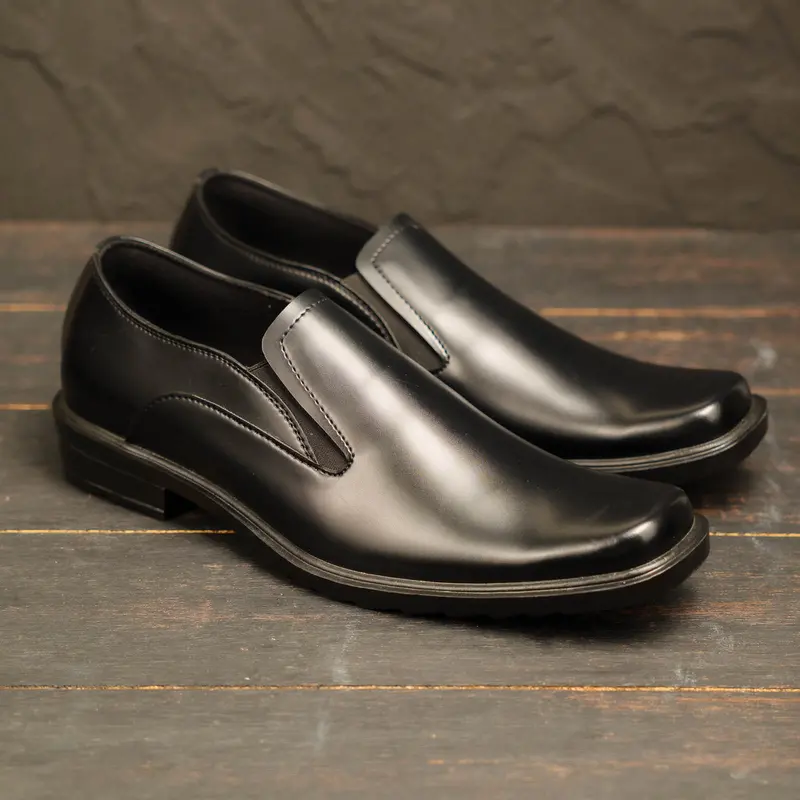 PAULMAY - Sepatu Formal Slip on Pria Wina 75 Shoes Kerja Hitam 0