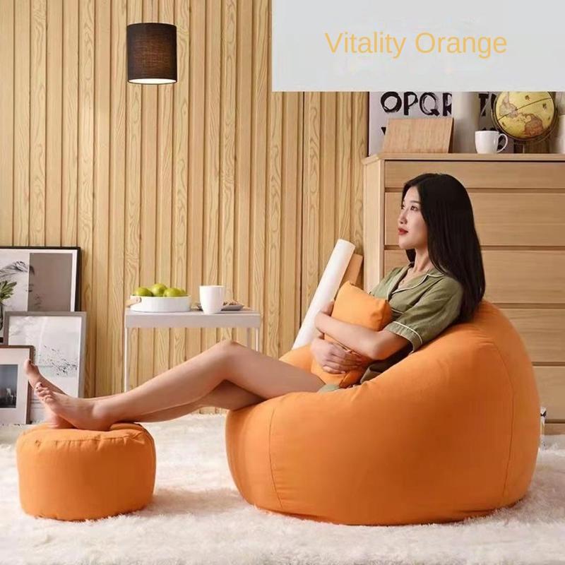 Product Introduction of [Gift footstool+ Pillow] With filling large seat bean bag sofa chair sofa lazy recliner lazy sofa 10
