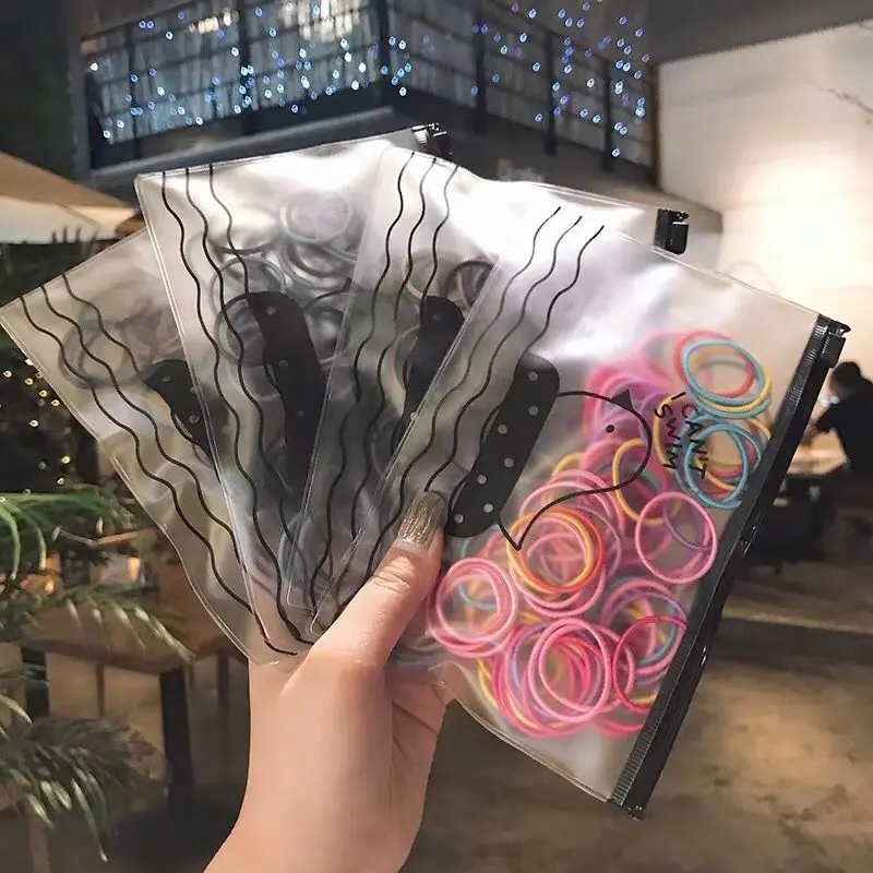 COD (YBL) Ikat Karet Rambut Elastis Warna 100Pcs Tipis kecil kode 510 Gaya Korea untuk Wanita Scruncies (BELI LOKAL) Scrunchies 3