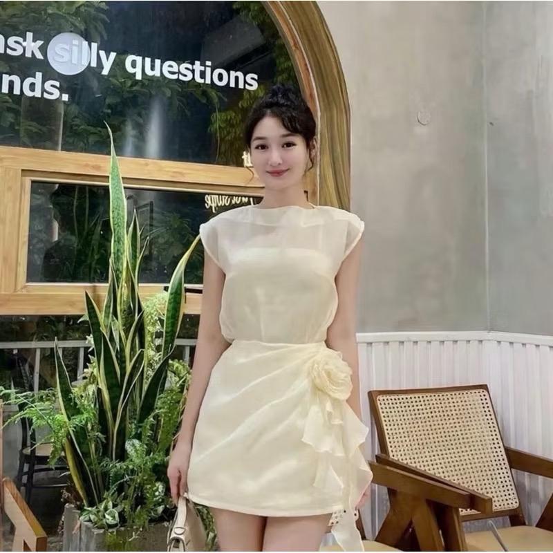    BÈO BÉO BIGSIZE   Set Thời Trang Nữ 3 Món Thiết Kế Hoa Lệch 60-90Kg 