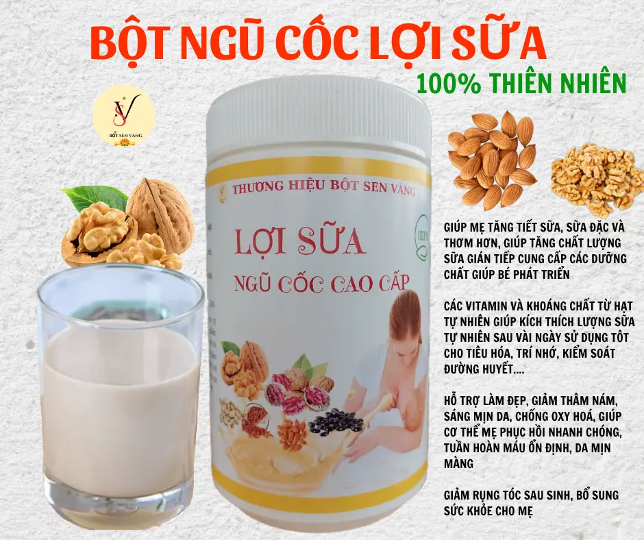 BỘT NGŨ CỐC LỢI SỮA, ĐẶC SỮA || 500G || SEN VÀNG FOOD