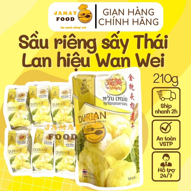 Sầu riêng sấy khô Thái Lan hiệu Wan Wei gói 210g