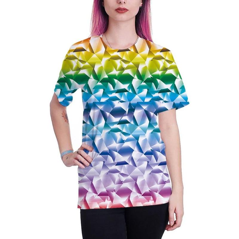Áo Sơ Mi In 3D, Unisex, Họa Tiết Không Gian Đầy Màu Sắc, Áo Thun, Thích Hợp Cho Thanh Niên 2