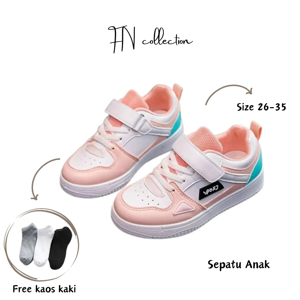 Sepatu Sneakers Anak Laki Laki Perempuan TERBARU - Sepatu sneakers anak import