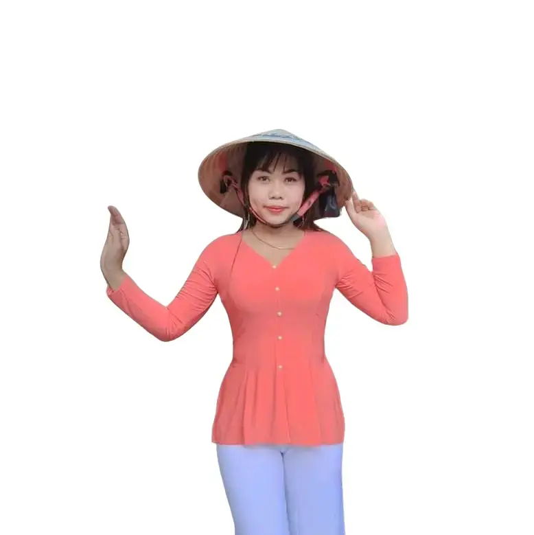 Áo bà ba màu truyền thống cổ tim,thun la dong loại 1.có độ co dãn .