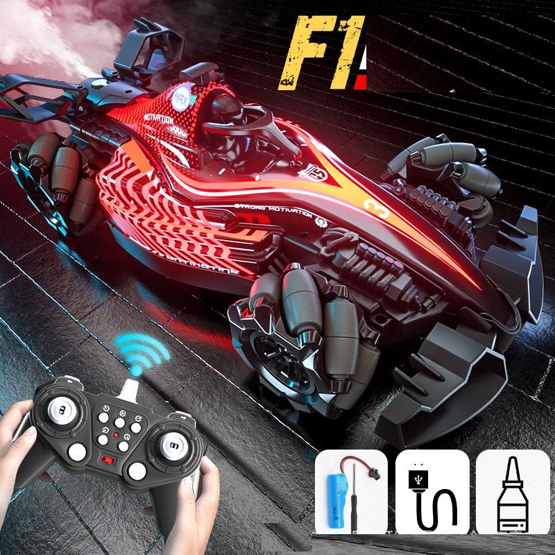 Ô Tô Điều Khiển Từ Xa F1 Ultra Âm Thanh Gầm Siêu Ngầu Di Chuyển Đa Hướng Đèn Led Sáng Rực,Phun Sương Mạnh Mẽ Sử Dụng Pin Sạc Bền Bỉ