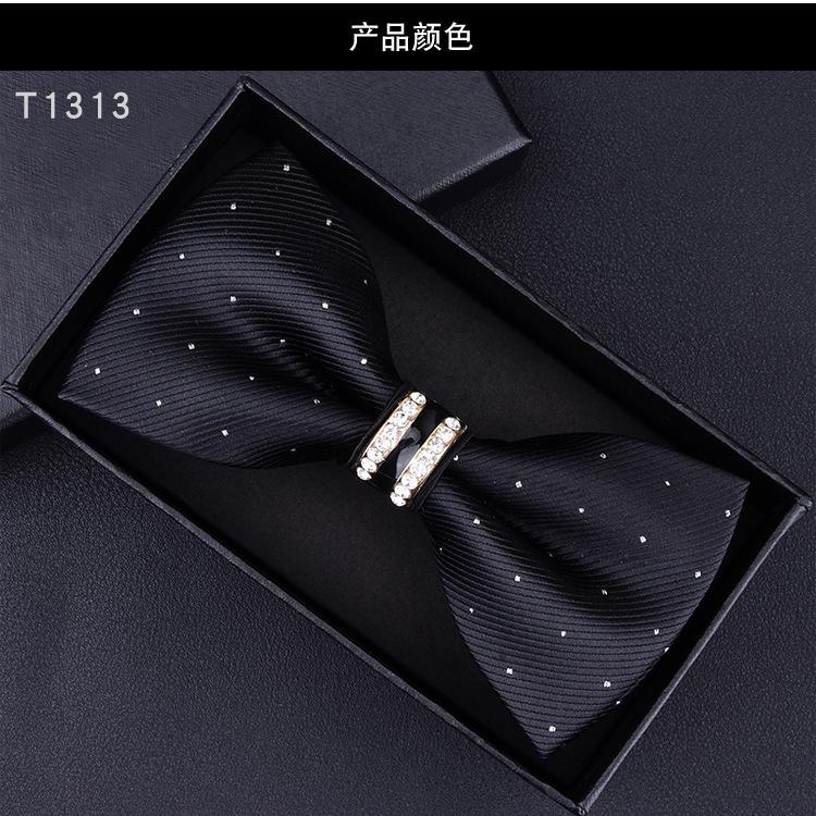 Product Introduction of 6*12cm Red Navy Blue Black Bow Ties Butterfly Banquet Polka Dot Floral Bowtie Accessories Double-layer Jacquard Business Gift Wedding for Men 25