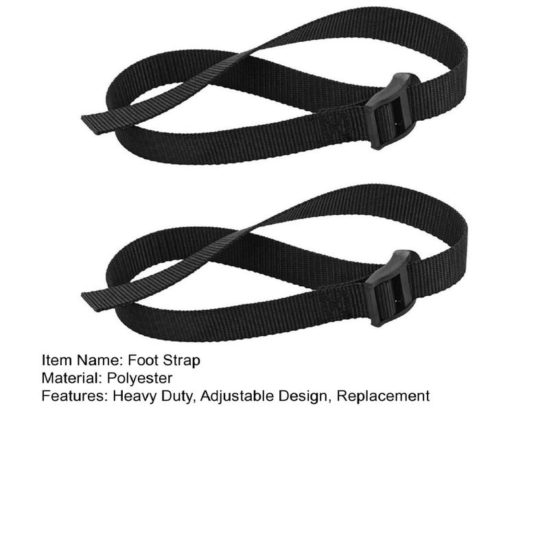 ilayersf- Adjustable Feet Strap Adjustable Rowing Machine Foot Straps Heavy Duty Replacement Feet Straps for Fitness Equipment 2pcs Set with Buckle Multi-functional Workout 2