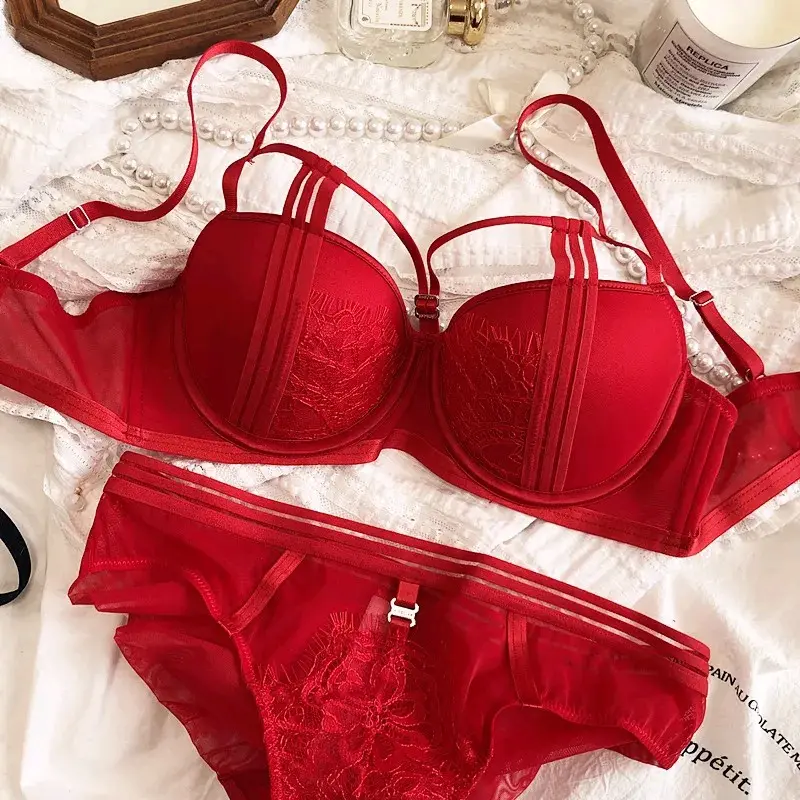 FINETOO Bra Push Up Wanita BH Kawat High End Pakaian Dalam Wanita Tipis Seamless 8