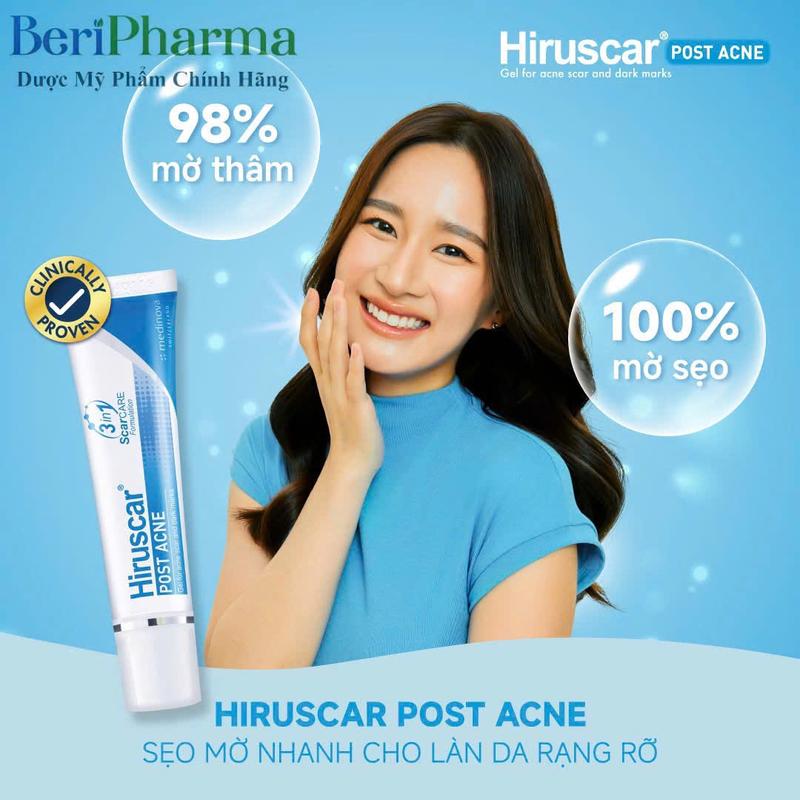 Hiruscar Gel Hỗ Trợ Làm M.ờ S.ẹ.o M.ụ.n Và T.h.â.m M.ụ.n Post Acne 10G | BigBuy360 - bigbuy360.vn
