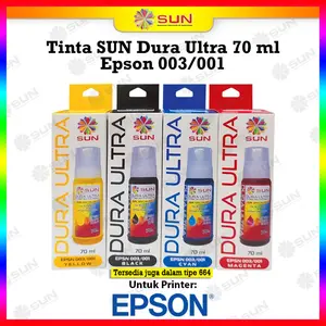 Tinta Epson Art Paper 003 / 001 /057 Korea Terbaik - SUN DURA ULTRA INK 70 ml untuk Epson L1100 / L1110 / L1111 / L1200 / L1210 / L1211 / L1300 / L3110 / L3111 / L4150 / L4160 / L6160 / L6170 / L6190 / L6191 / L14150