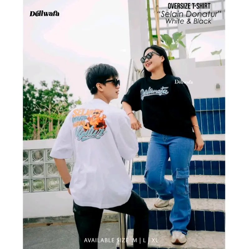 Kaos Pria Deliwafa | T-Shirt Oversize - Selain Donatur Gausa Ngatur Katun Cowok Digital Baju Panjang Oblong Keren 4