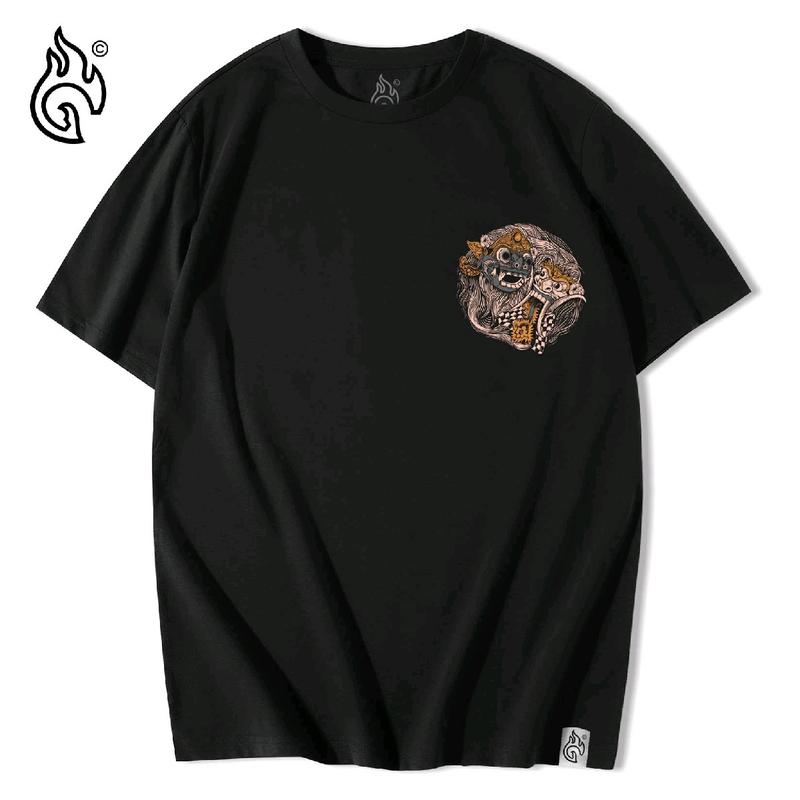 Kaos Budaya Bali Barong Rangda Original Voltuz Hitam  Sablon Keren Digital Sablon Keren Distro Baju 1